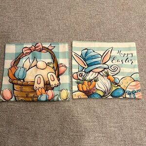 Easter Gnome and Bunny Pillow Covers